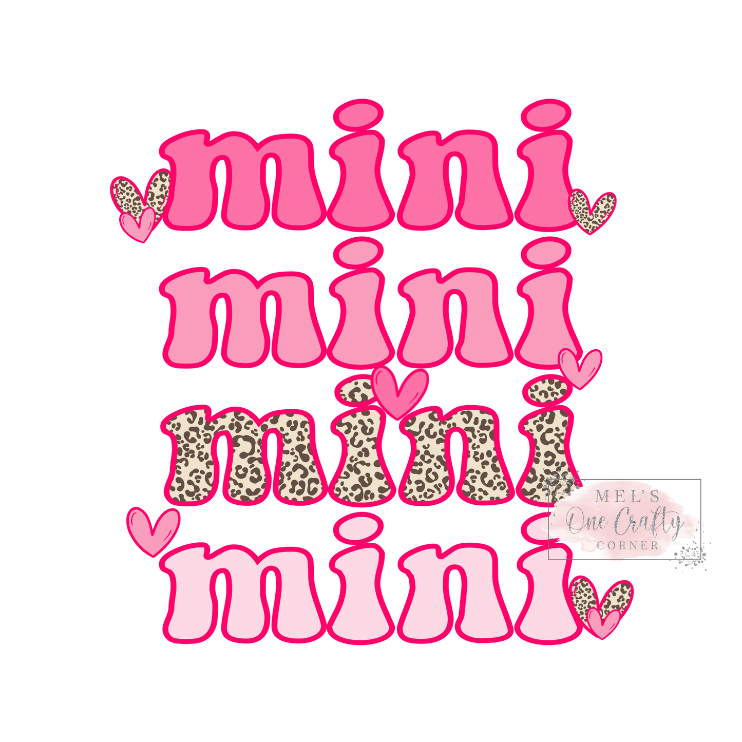 Mini Pink Leopard - DTF Transfer