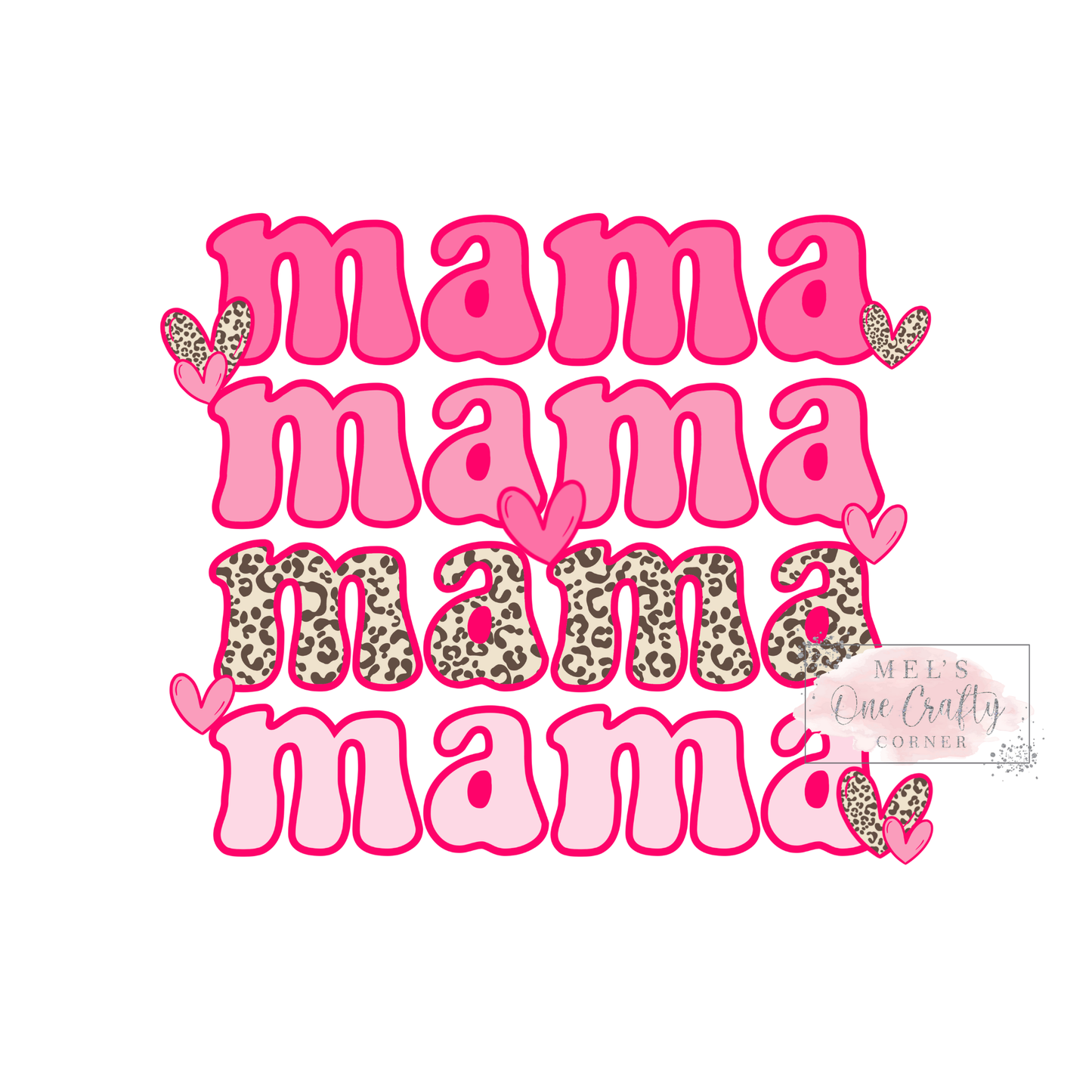 Mama Pink Leopard - DTF Transfer