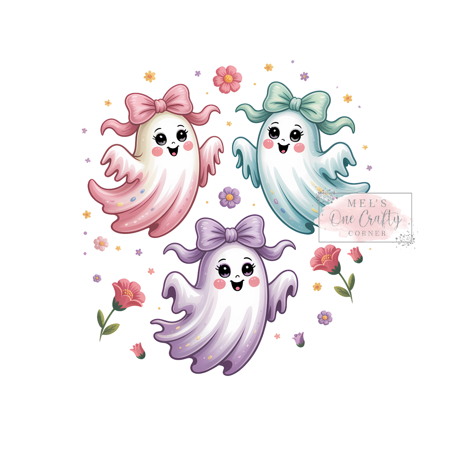 Preppy Coquette Ghosts - DTF Transfer