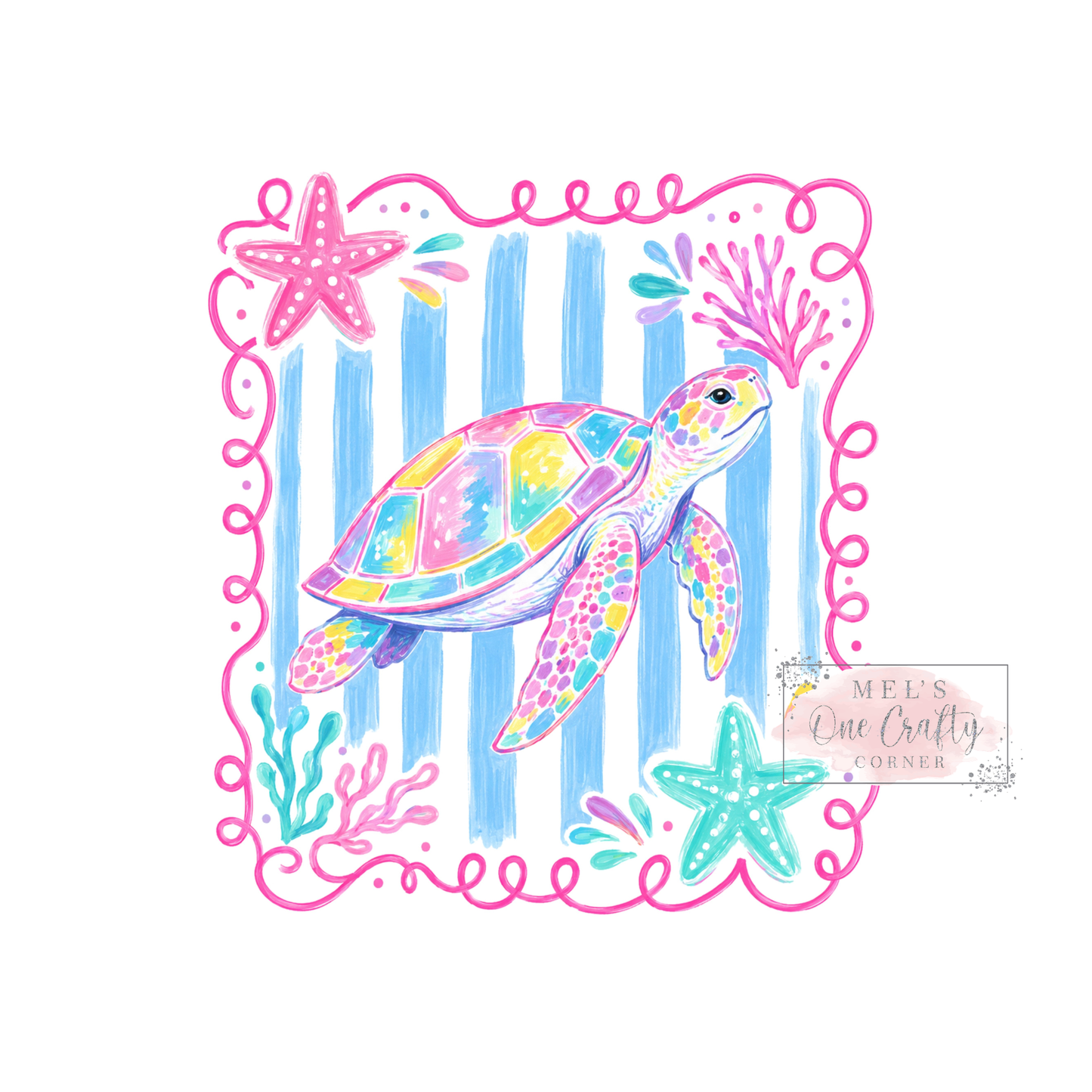 Brushstroke Turtle - DTF Transfer