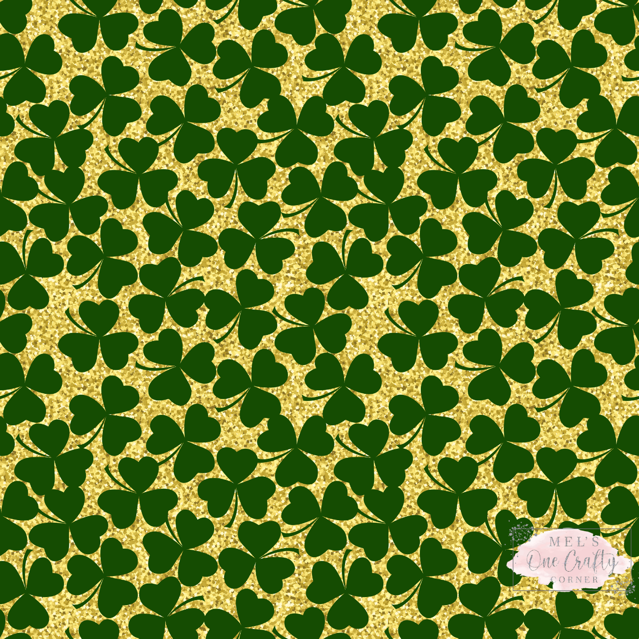12x12 Vinyl Sheet - Green Shamrock