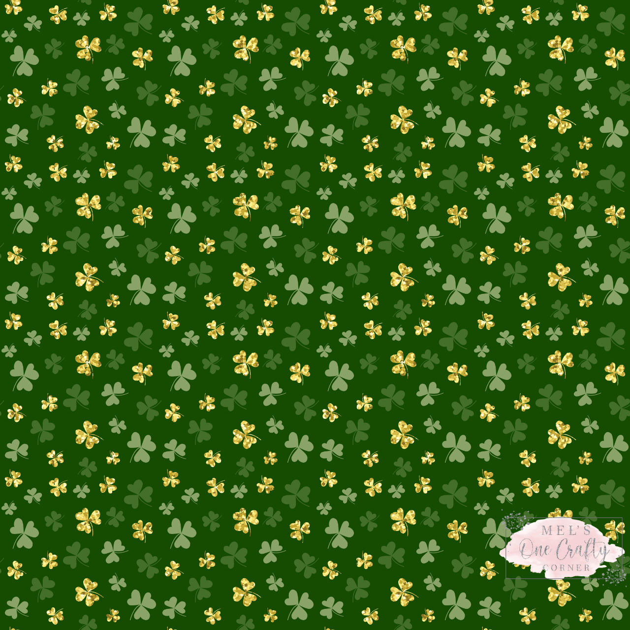 12x12 Vinyl Sheet - Golden Shamrock