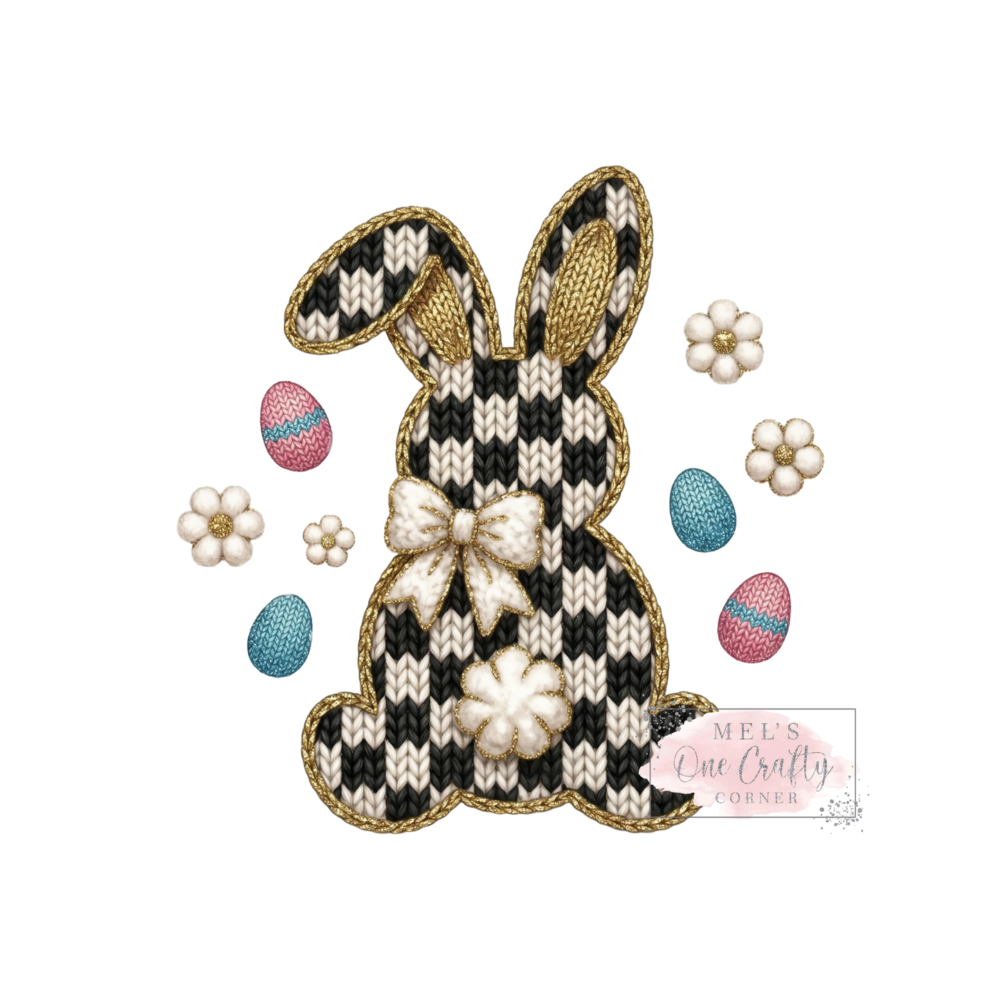 Checkered Bunny - DTF Transfer