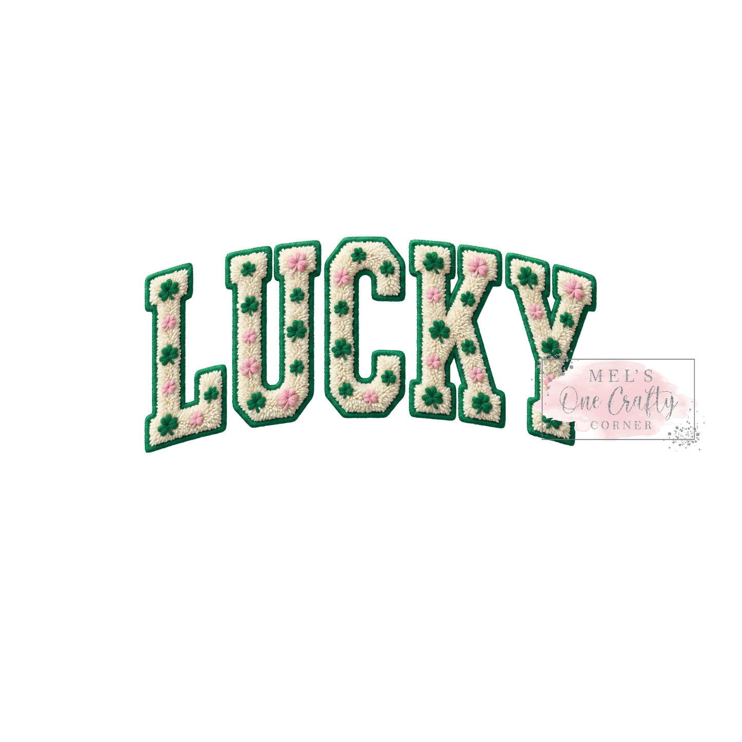 Faux Yarn Lucky - DTF Transfer