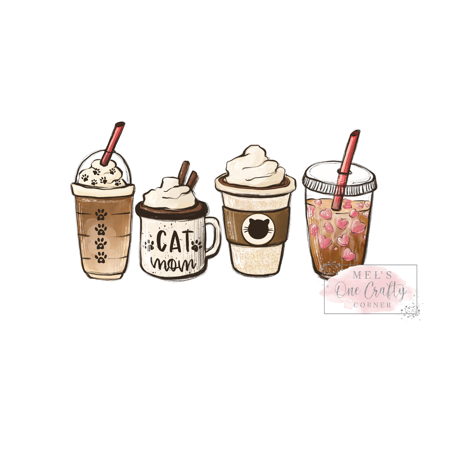 Cat Mom Coffee - DTF Transfer
