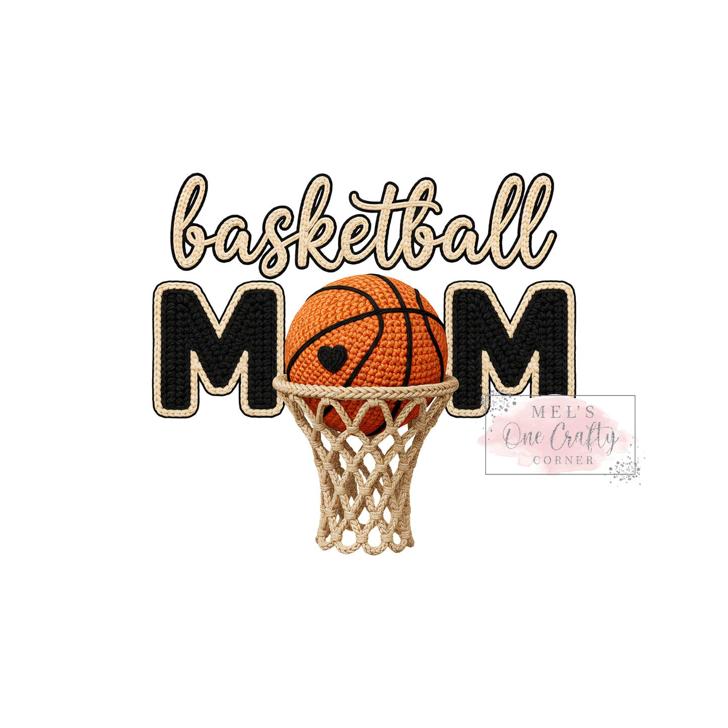 Basketball Mom Faux Yarn - DTF Transfer