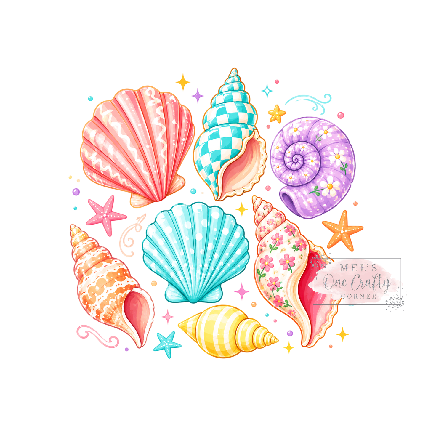 Colorful Seashell - DTF Transfer