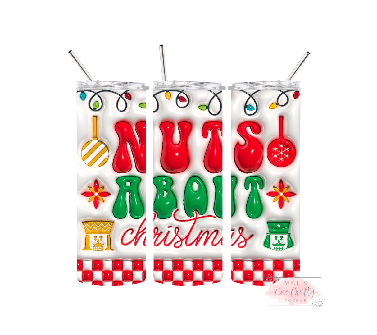 Sublimation Print Tumbler - Nuts about X-Mas