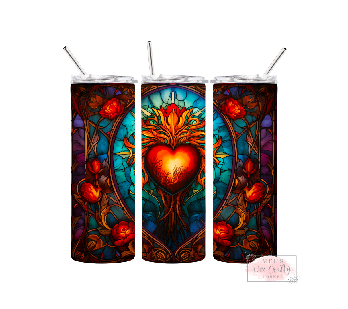 Sublimation Print Tumbler Wrap - Scared Heart