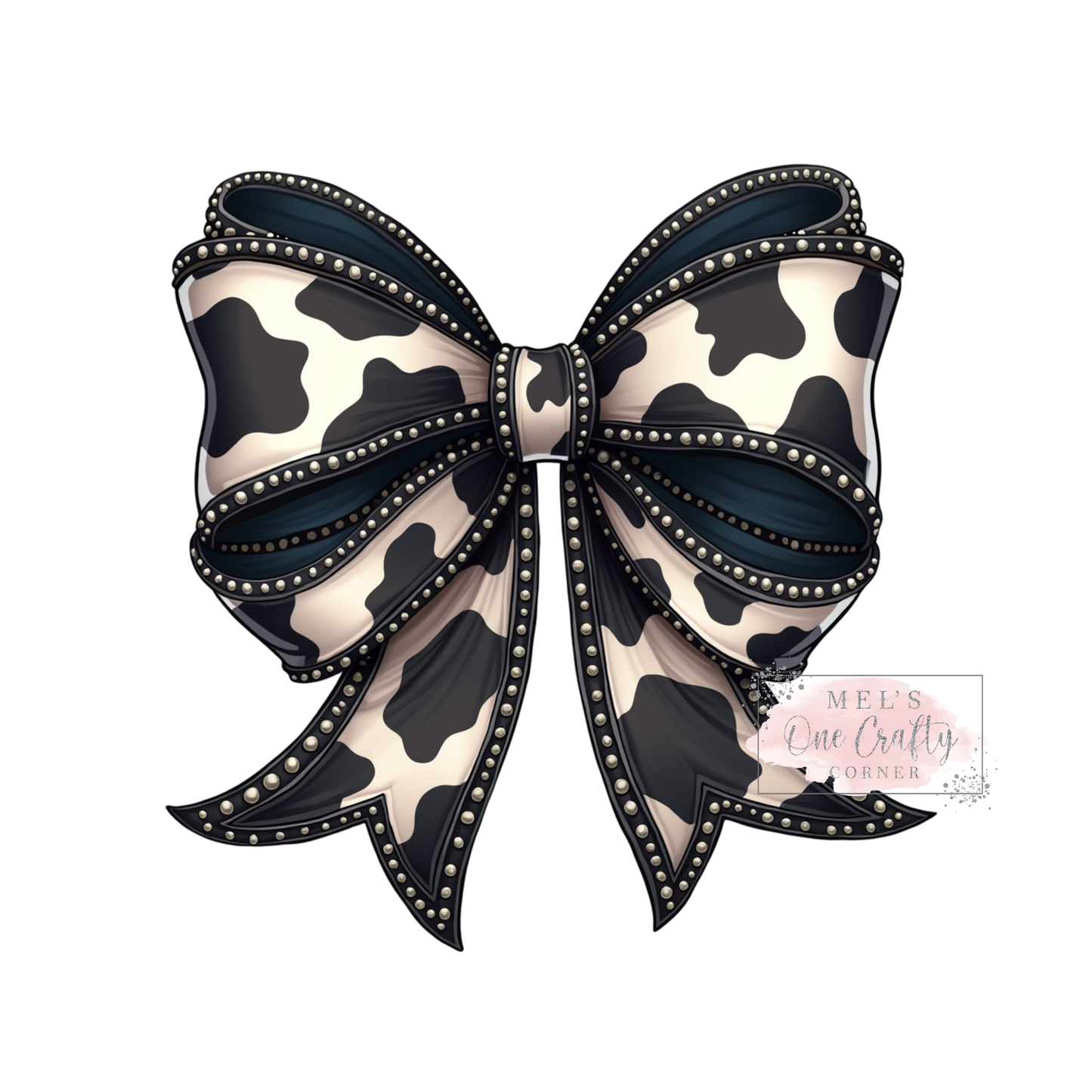 Western Cow Coquette (black) - DTF Transfer