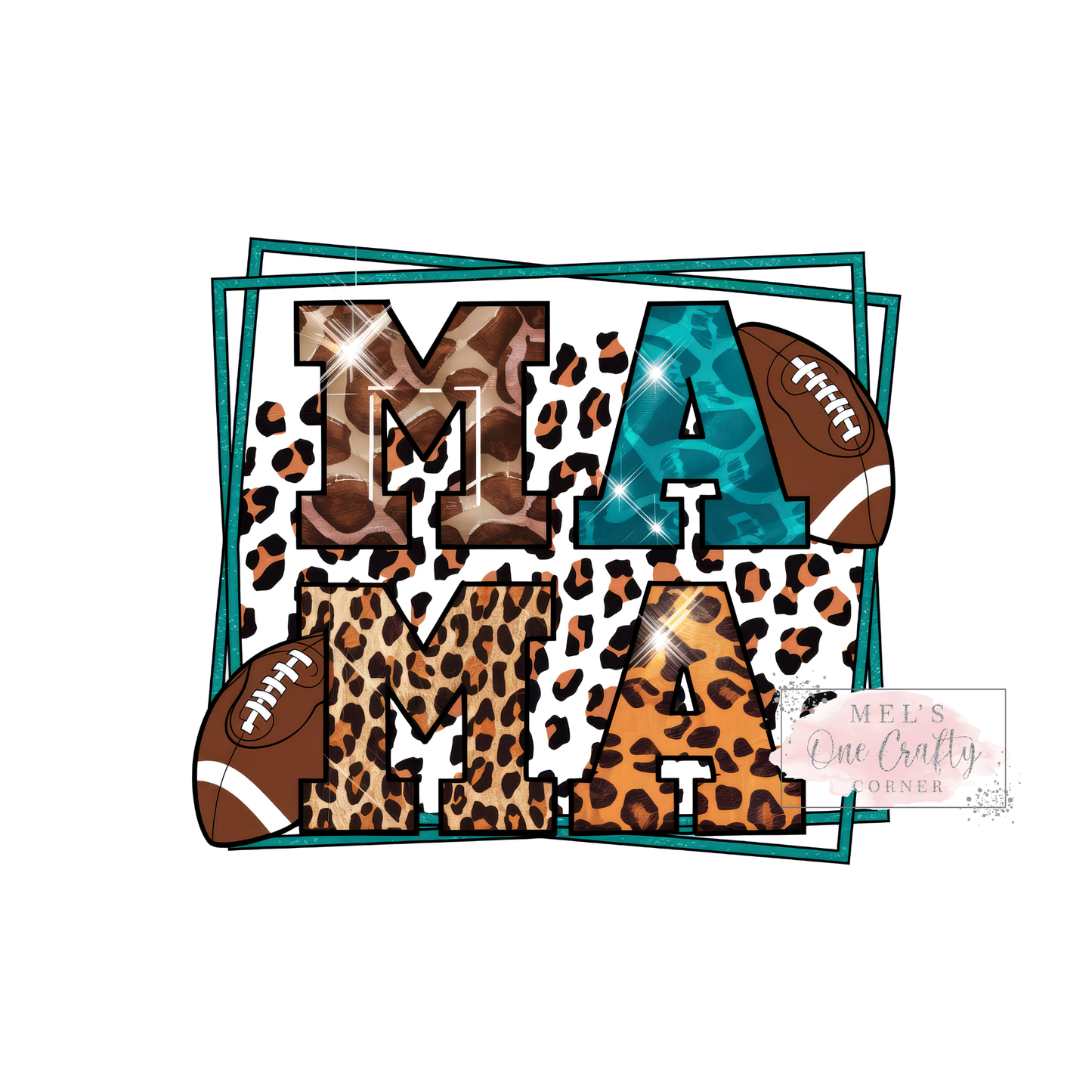 Leopard Football Mama - DTF Transfer