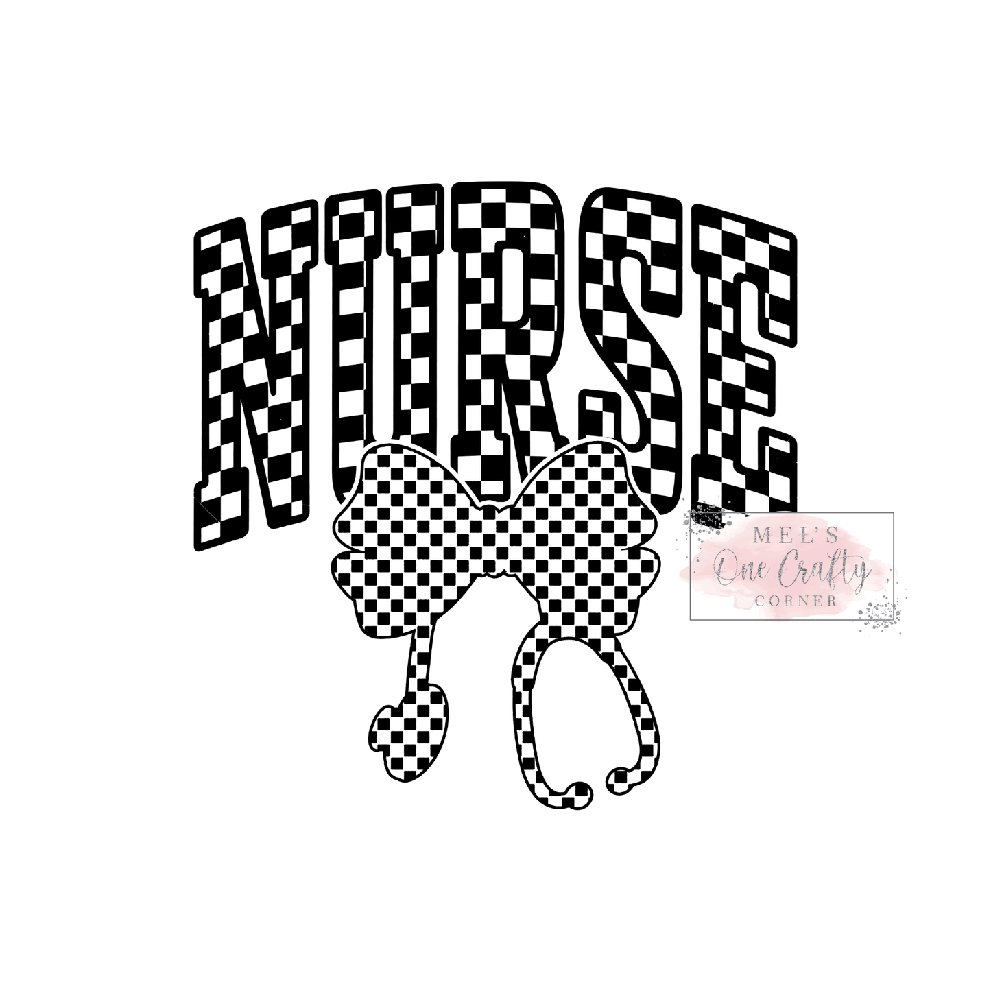 Checkered Nurse - DTF Transfer