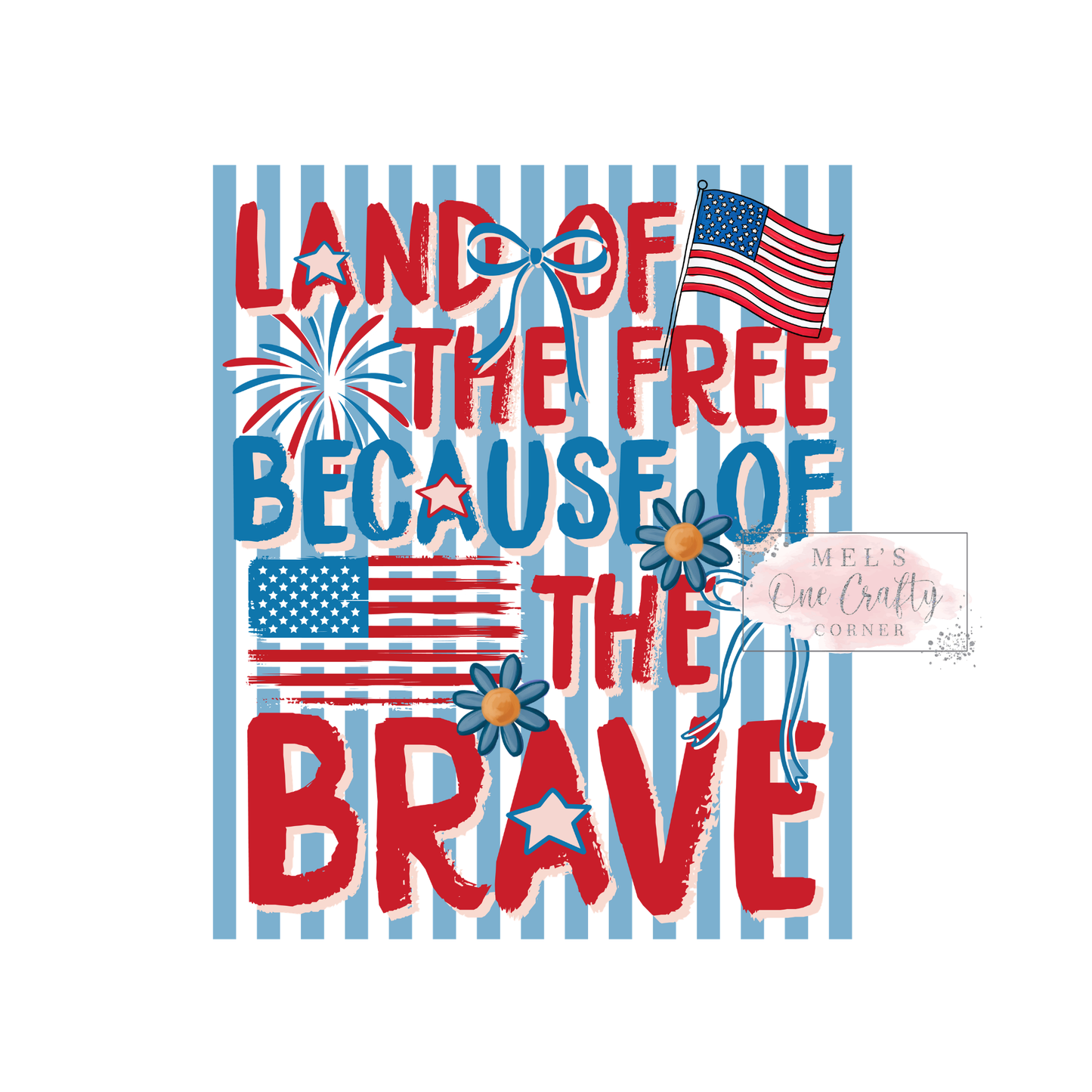 Land of the Free Stripes - DTF Transfer