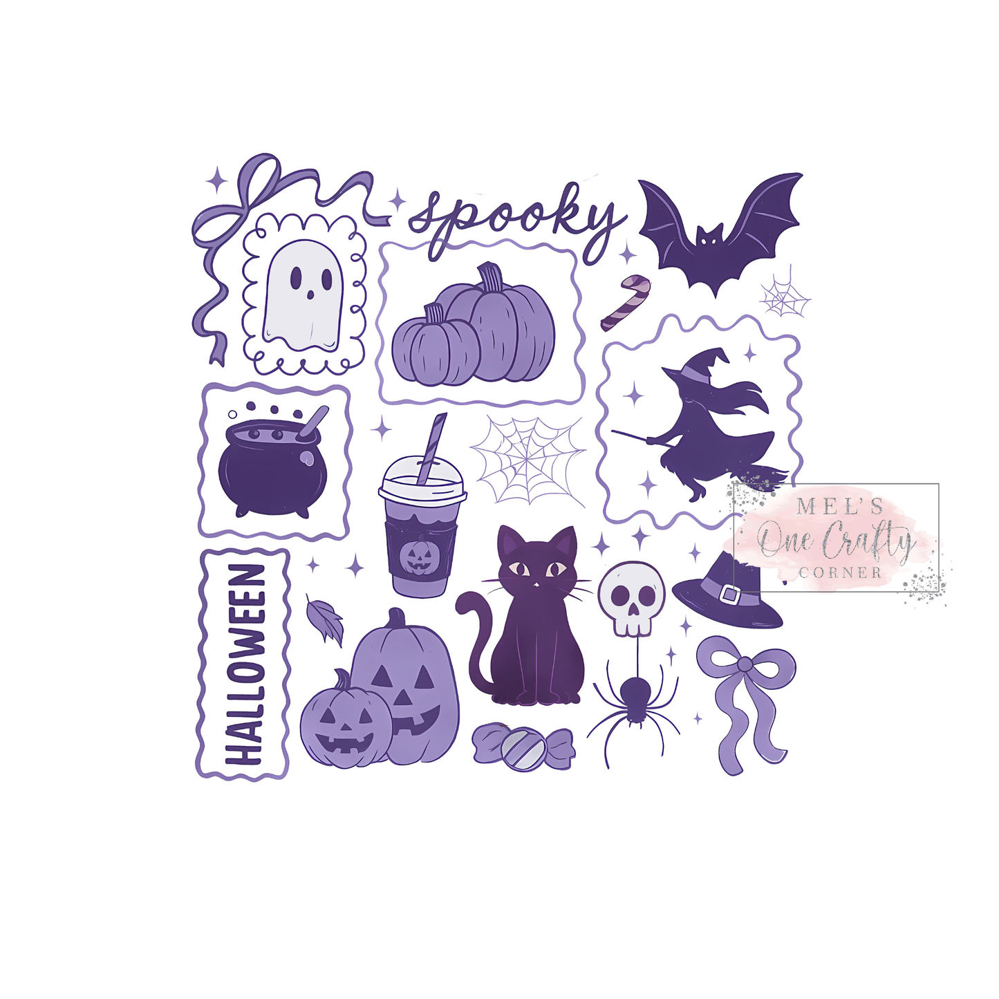 Preppy Purple Halloween - DTF Transfer