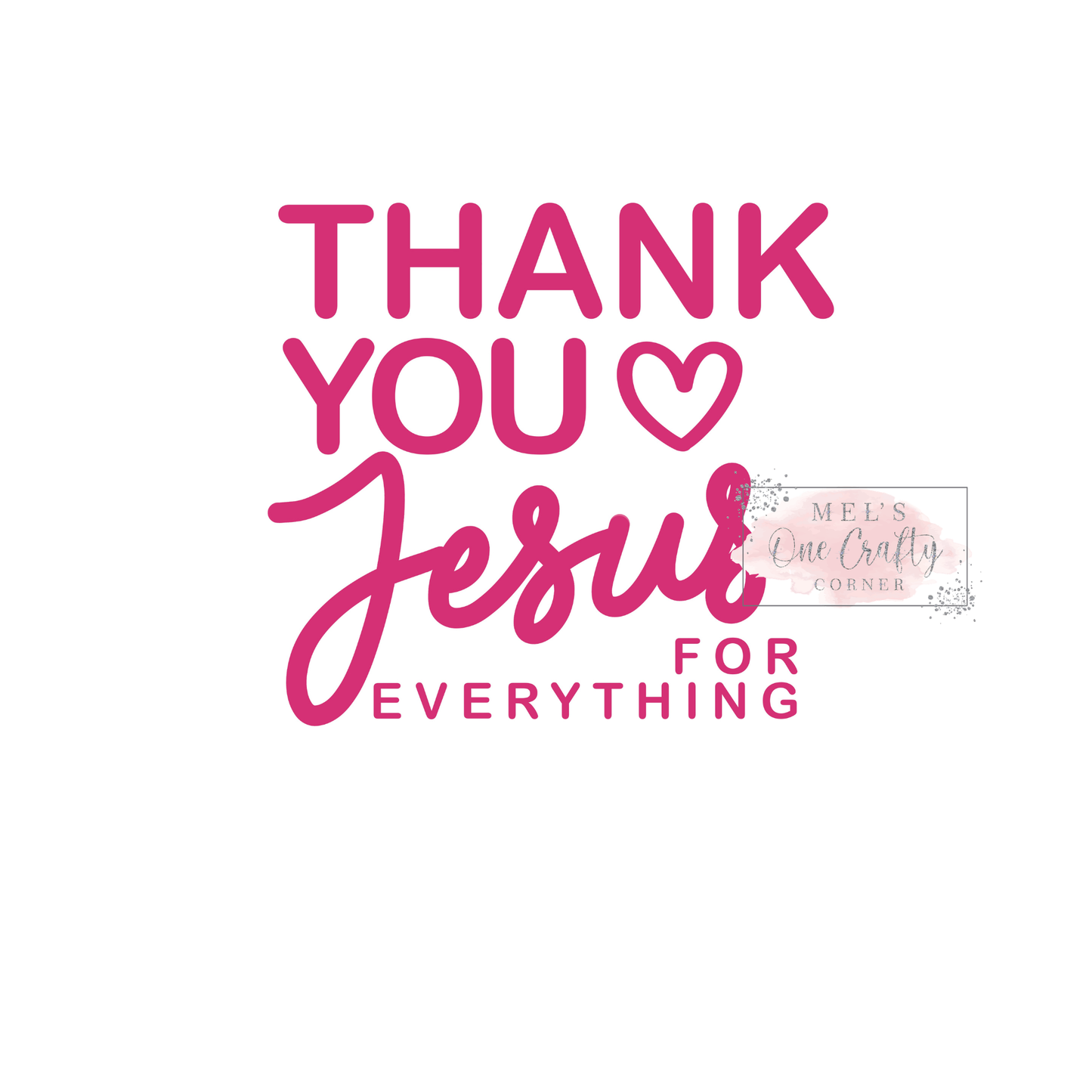 Thank You Jesus (pink) - DTF Transfer