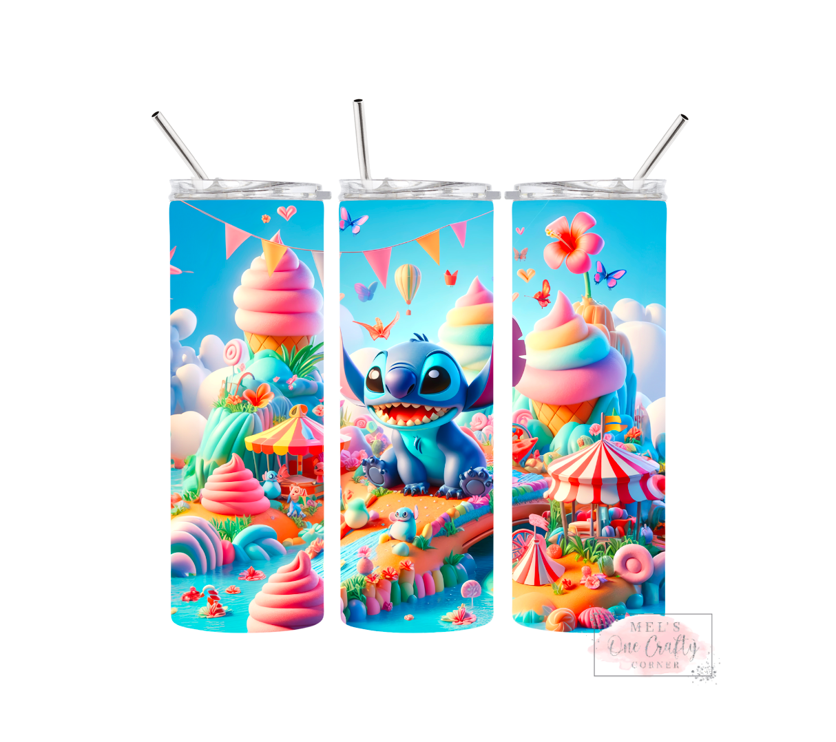 Sublimation Print Tumbler - Blue Land