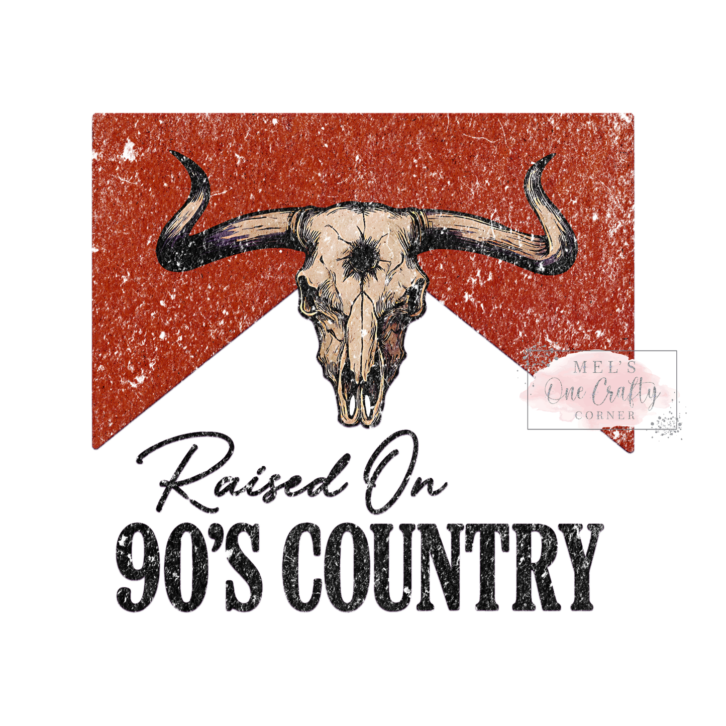 Raised on 90s Country (black) - DTF Transfer