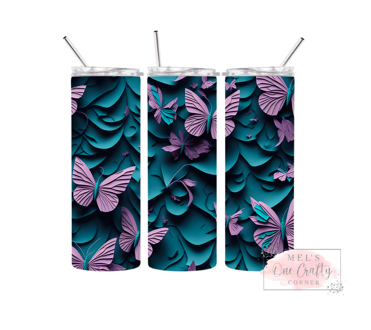 Sublimation Print Tumbler - Japanese Floral