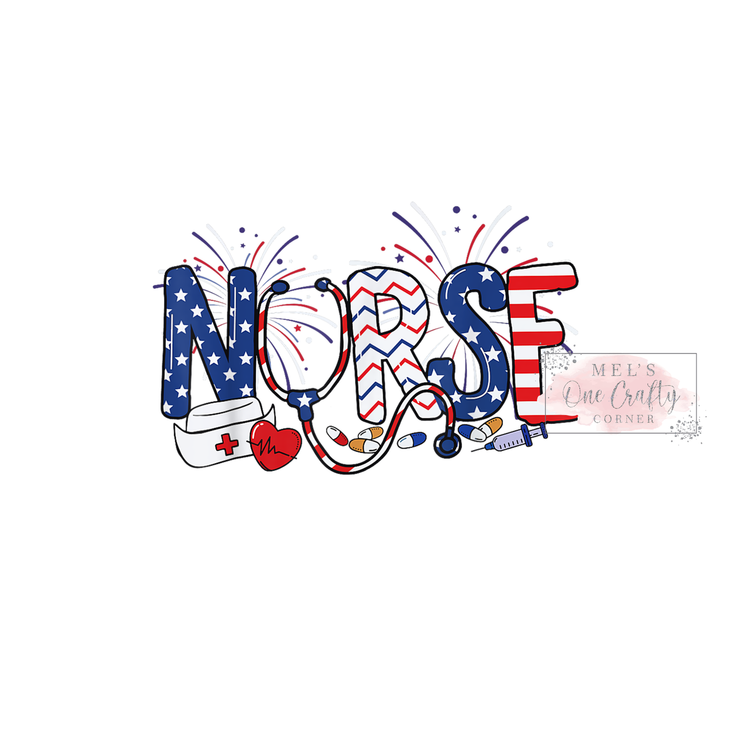 4th of July Nurse - DTF Transfer