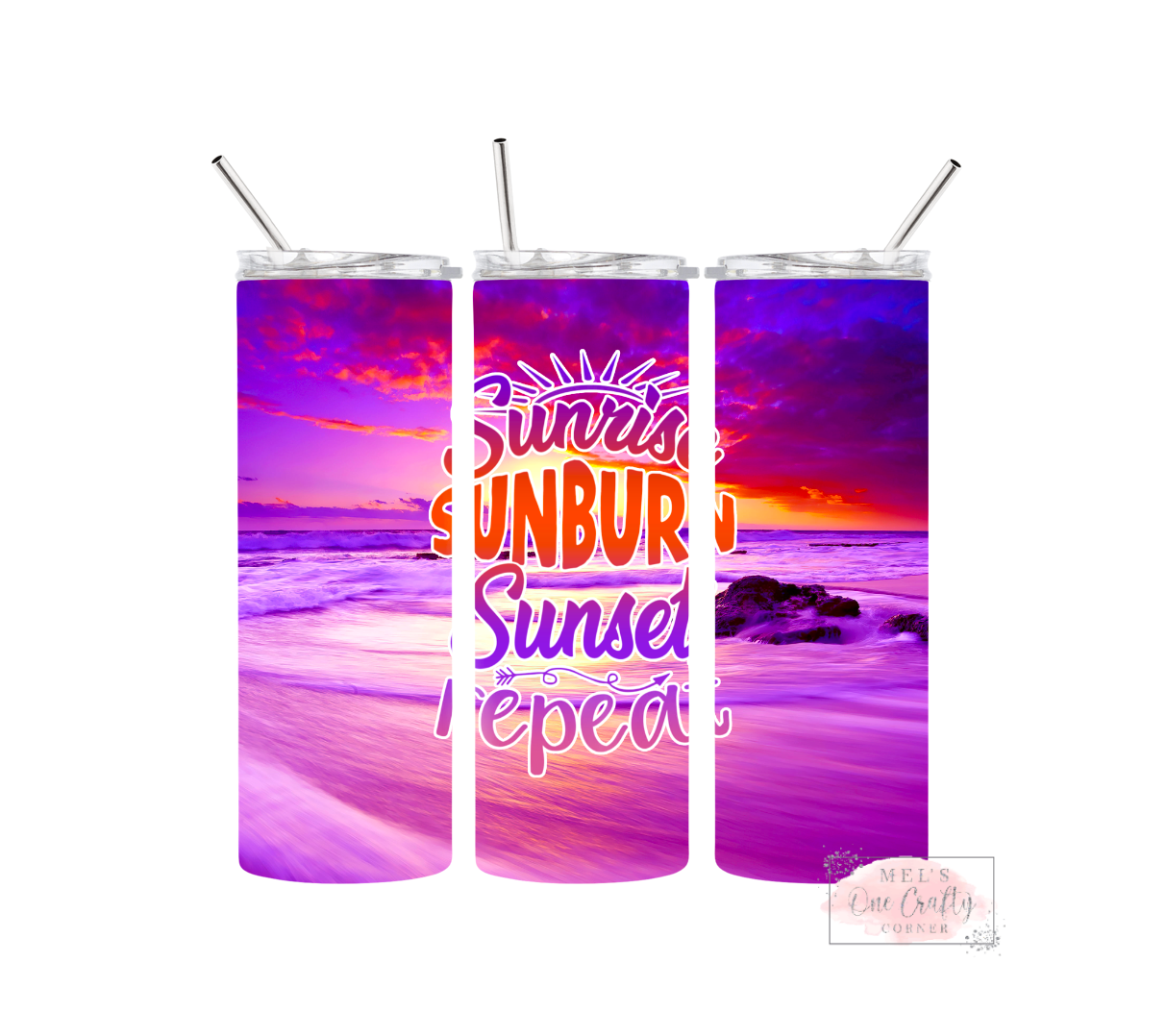 Sublimation Print Tumbler Wrap - Sunrise Sunburn Sunset