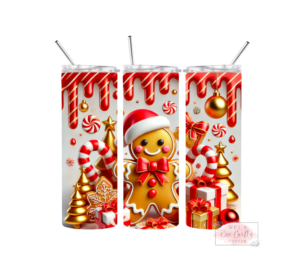 Sublimation Print Tumbler Wrap - Gold Ginger