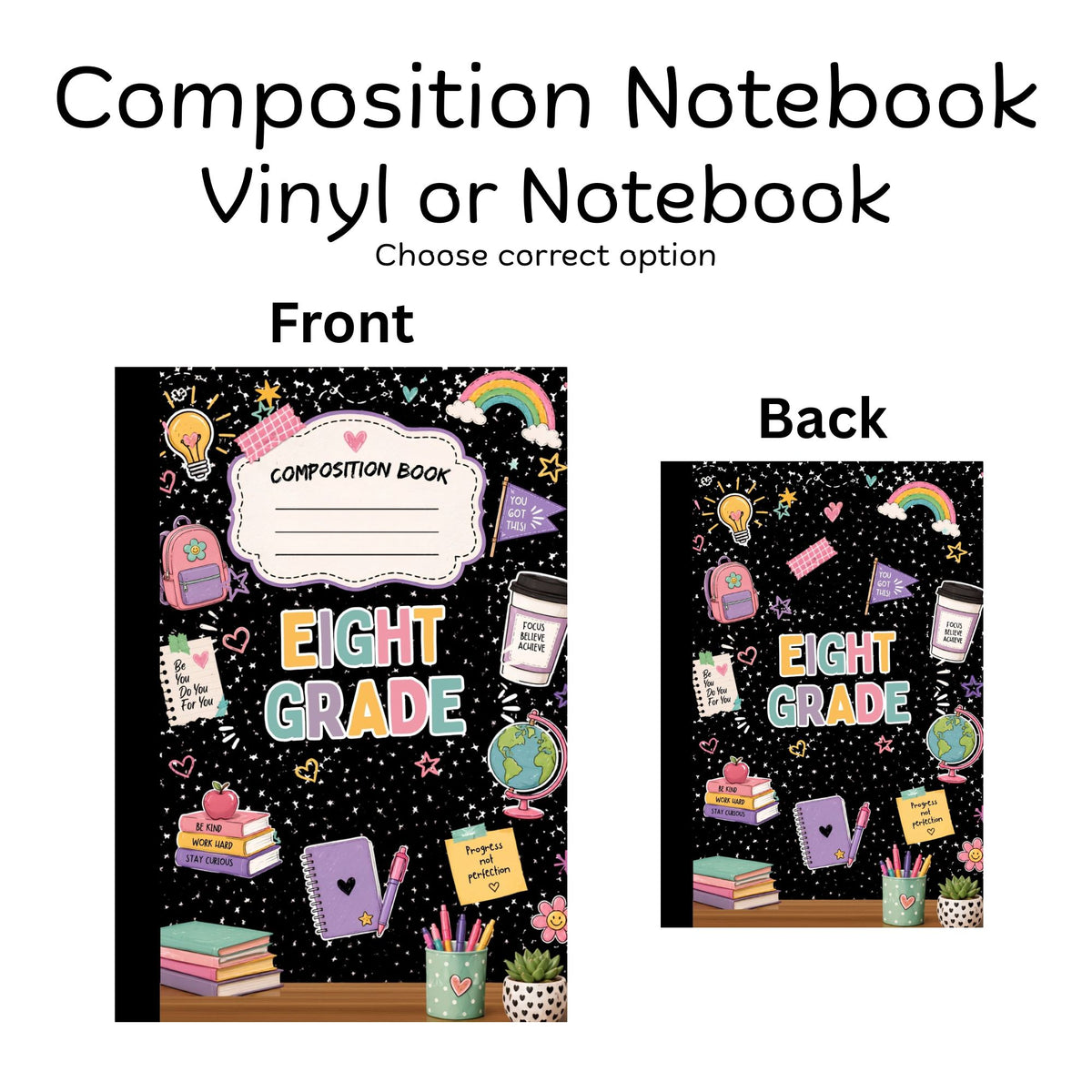 COMPOSITION VINYL OR NOTEBOOK - EIGHT GRADE