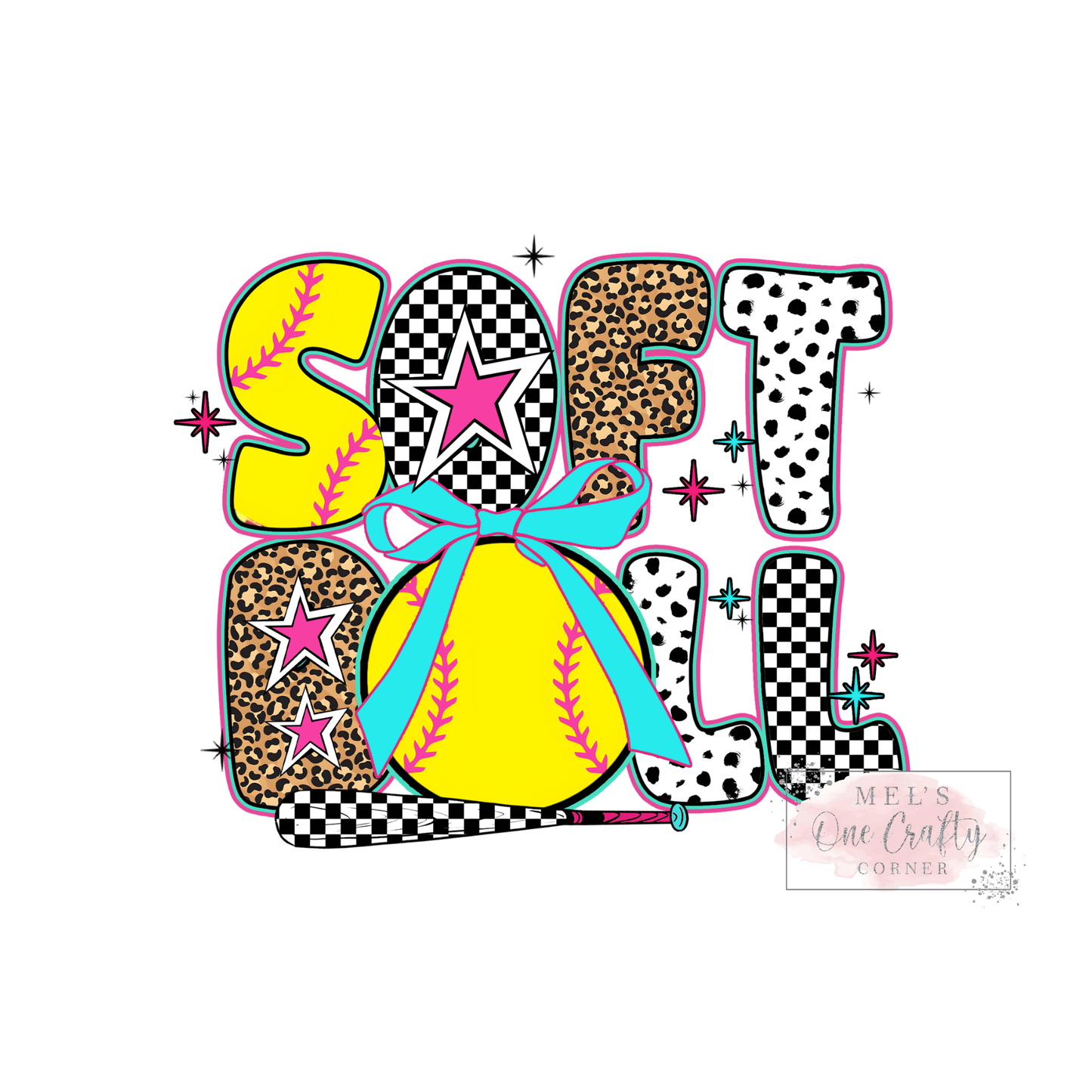 Preppy Softball - DTF Transfer