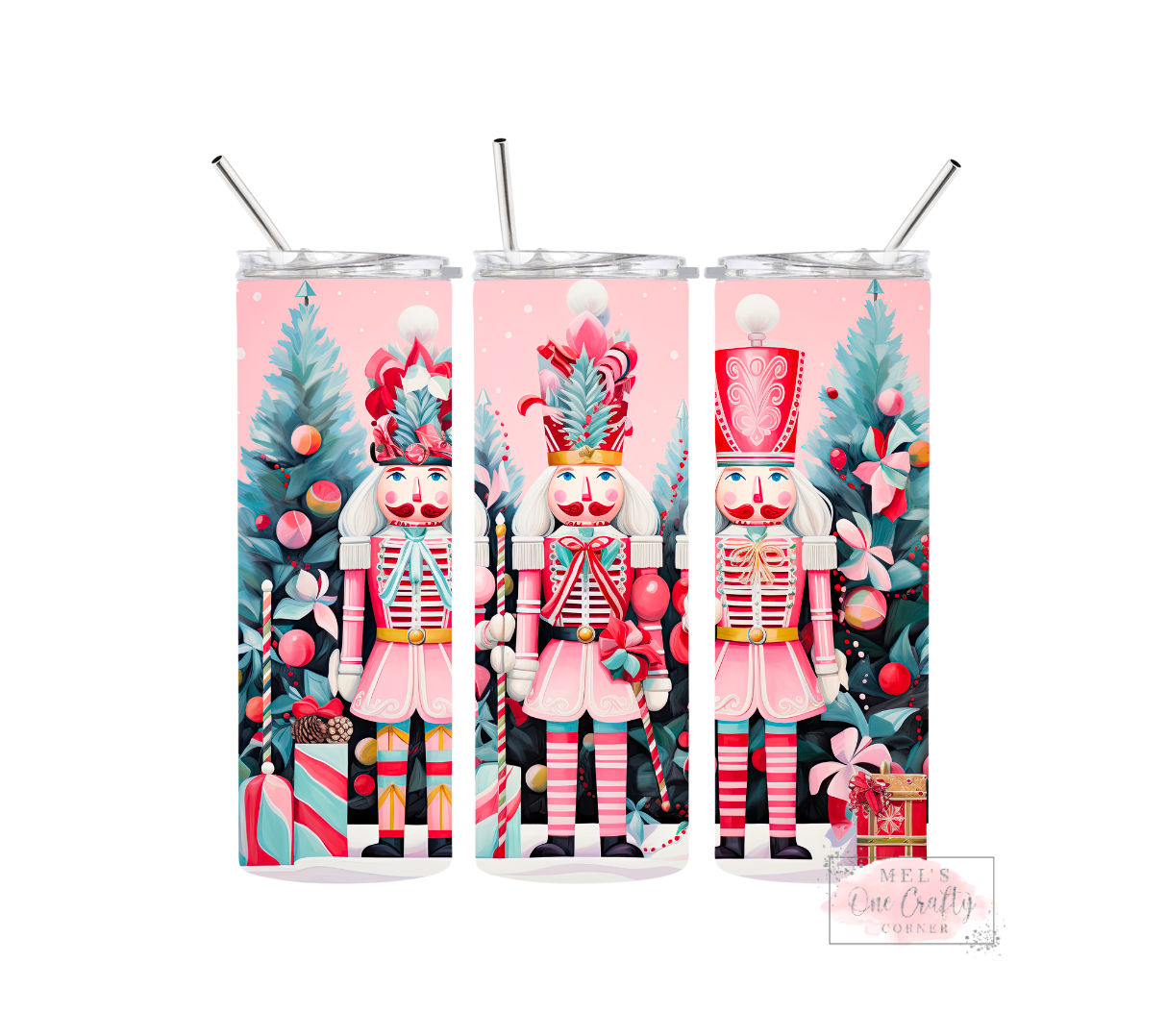 Sublimation Print Tumbler Wrap - Pink Nutcracker