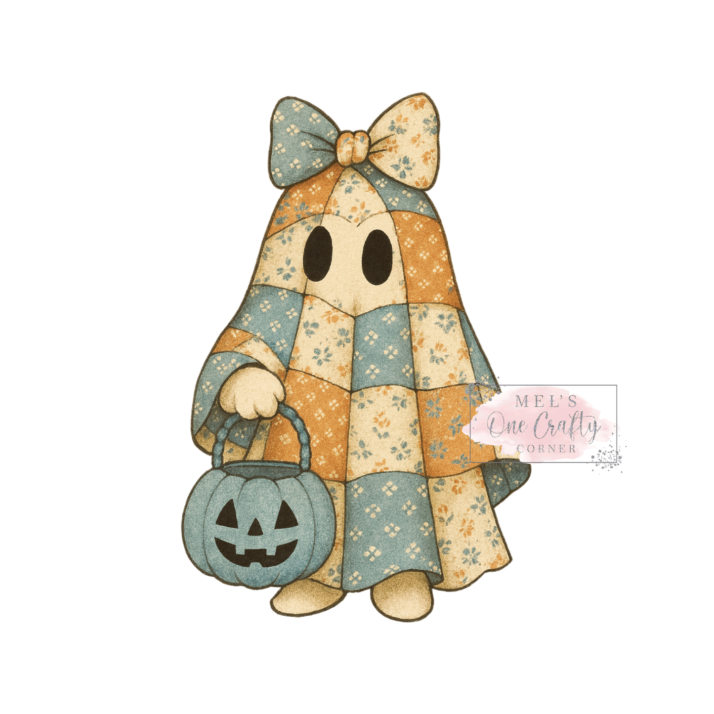 Patchwork Coquette Ghost - DTF Transfer