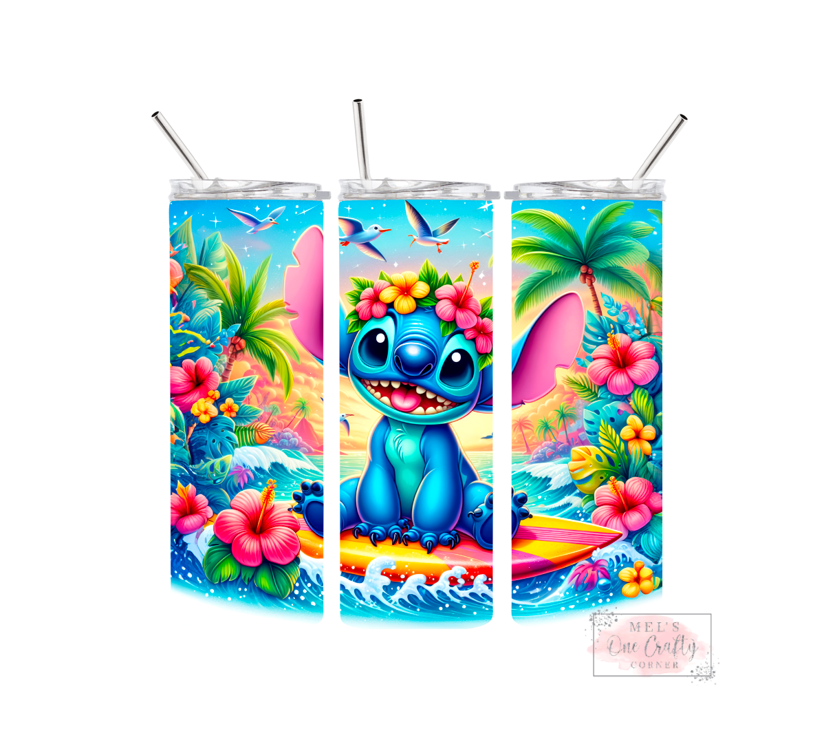 Sublimation Print Tumbler - Blue Surf