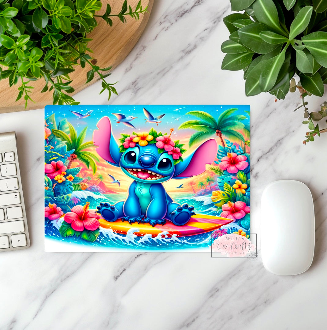 Blue Surf Mouse Pad