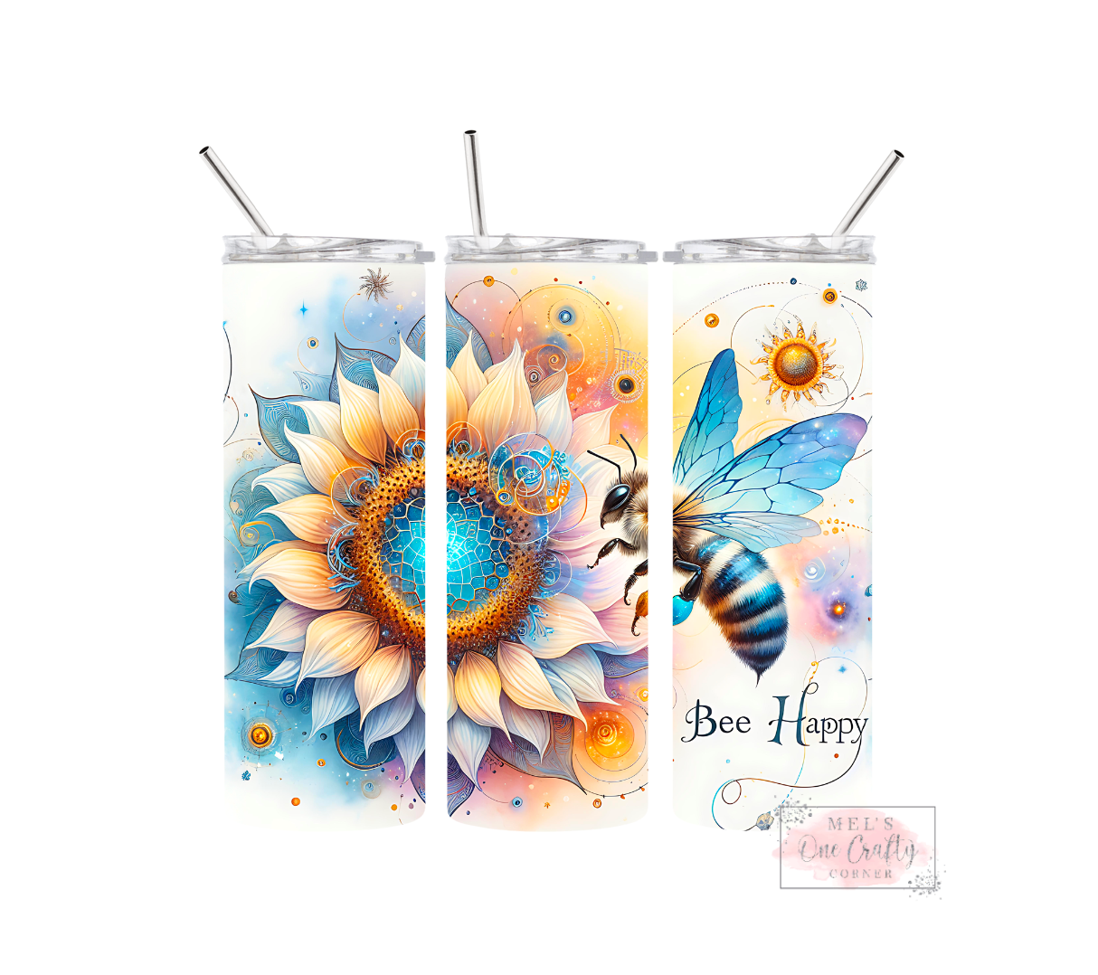 Sublimation Print Tumbler - Be Happy