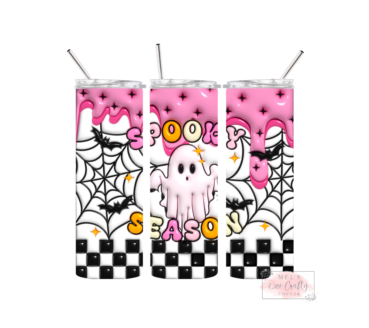 Sublimation Print Tumbler - Spooky Season Ghost