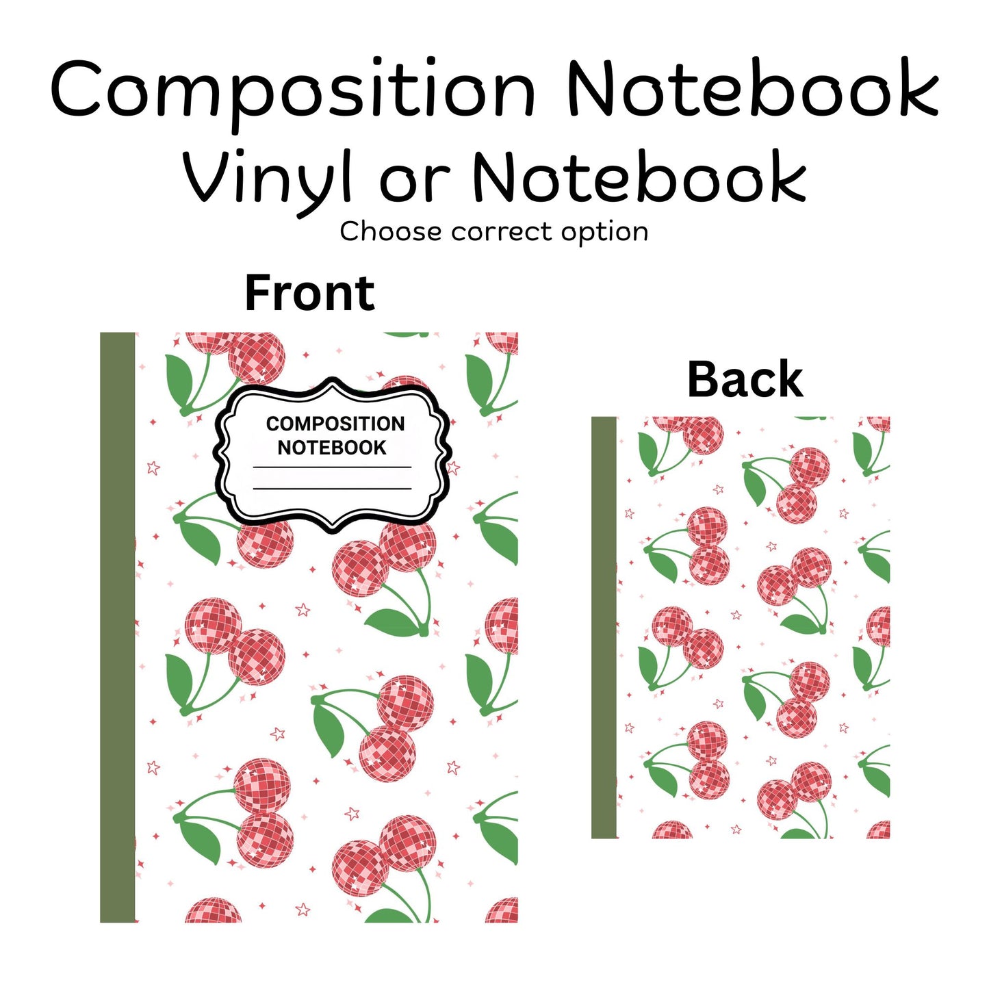 COMPOSITION VINYL OR NOTEBOOK - CHERRY DISCO