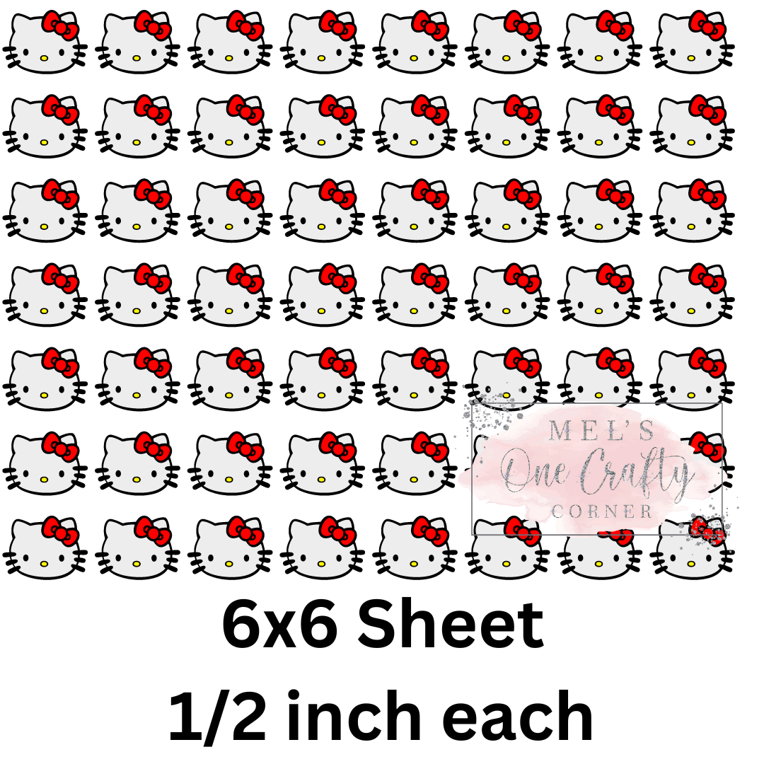 6x6 Vinyl Sheet - Baby Cat (individual stickers)
