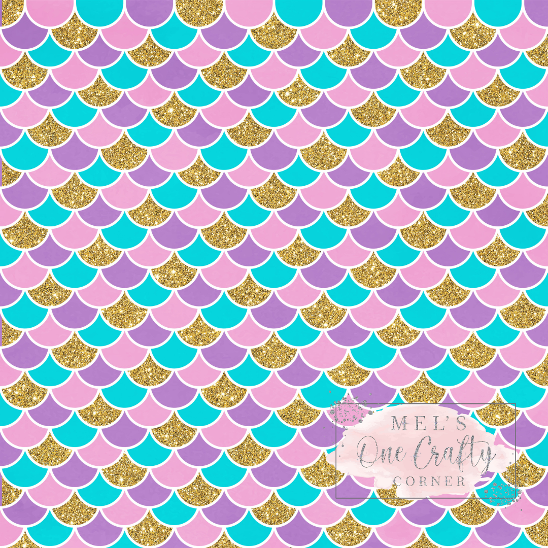 12x12 Vinyl Sheet - Mermaid Ombre