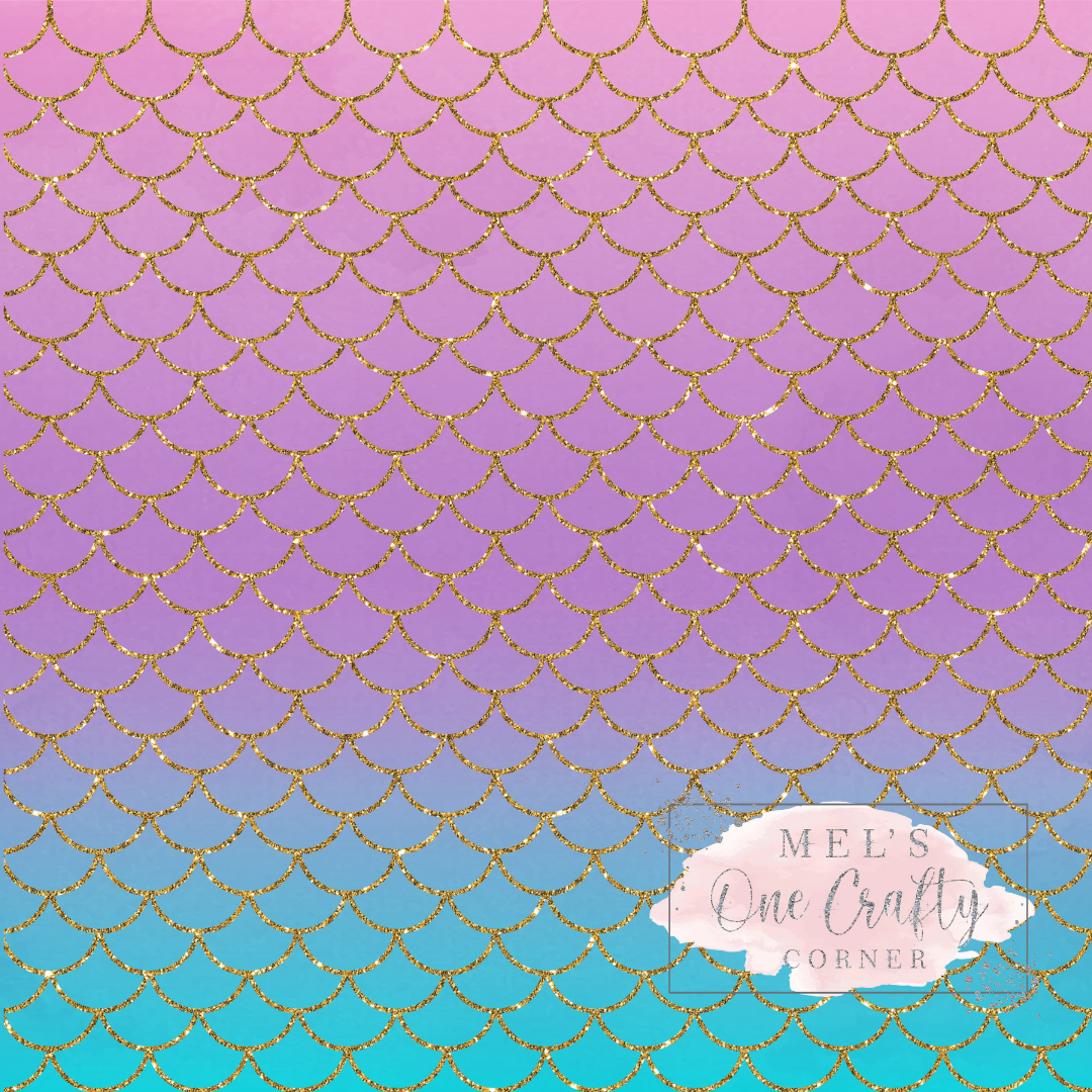 12x12 Vinyl Sheet - Mermaid Scales