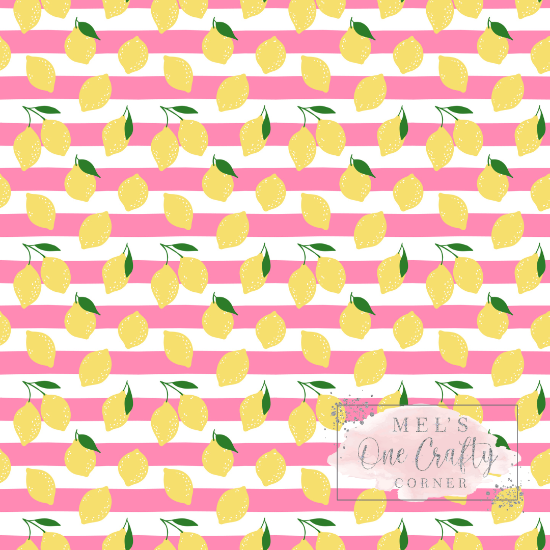 12x12 Vinyl Sheet - Lemon Stripes