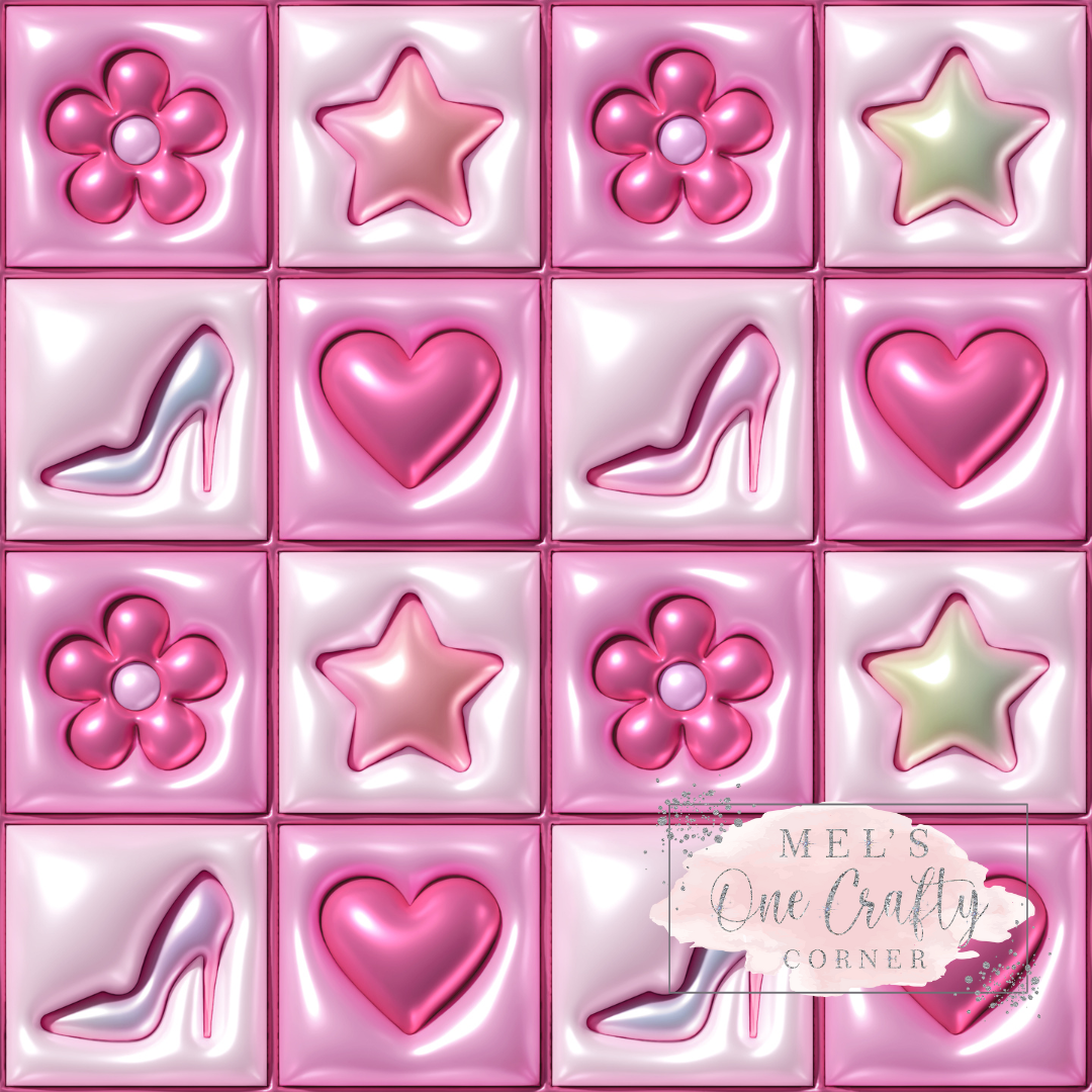 12x12 Vinyl Sheet - Shoe Bubble