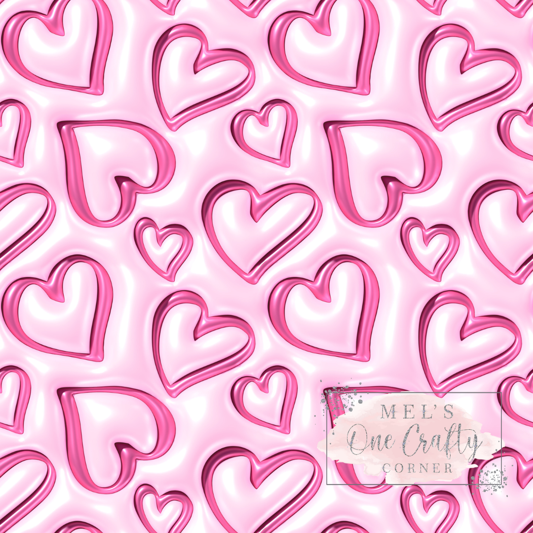 12x12 Vinyl Sheet - Heart Bubble