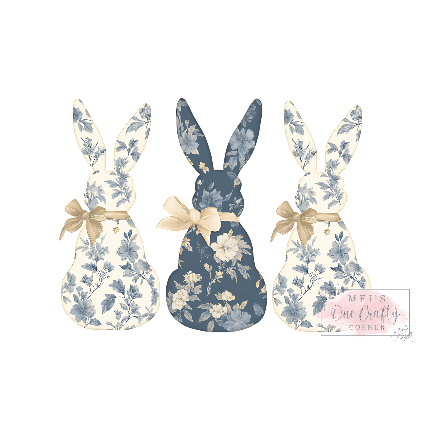 Floral Bunnies - DTF Transfer