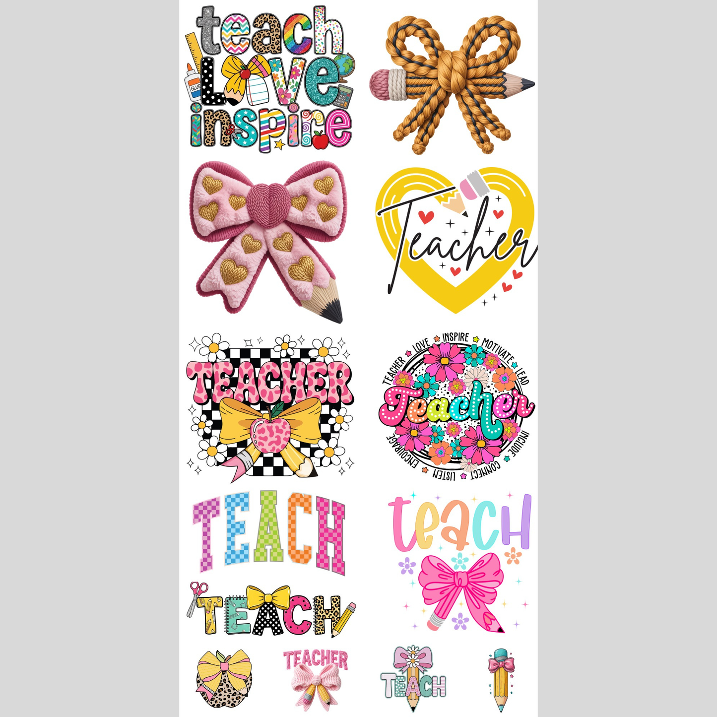 Teacher Bundle (13 images) - DTF Transfer