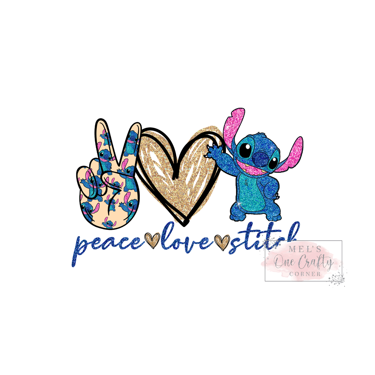 Peace Love Stitch - DTF Transfer