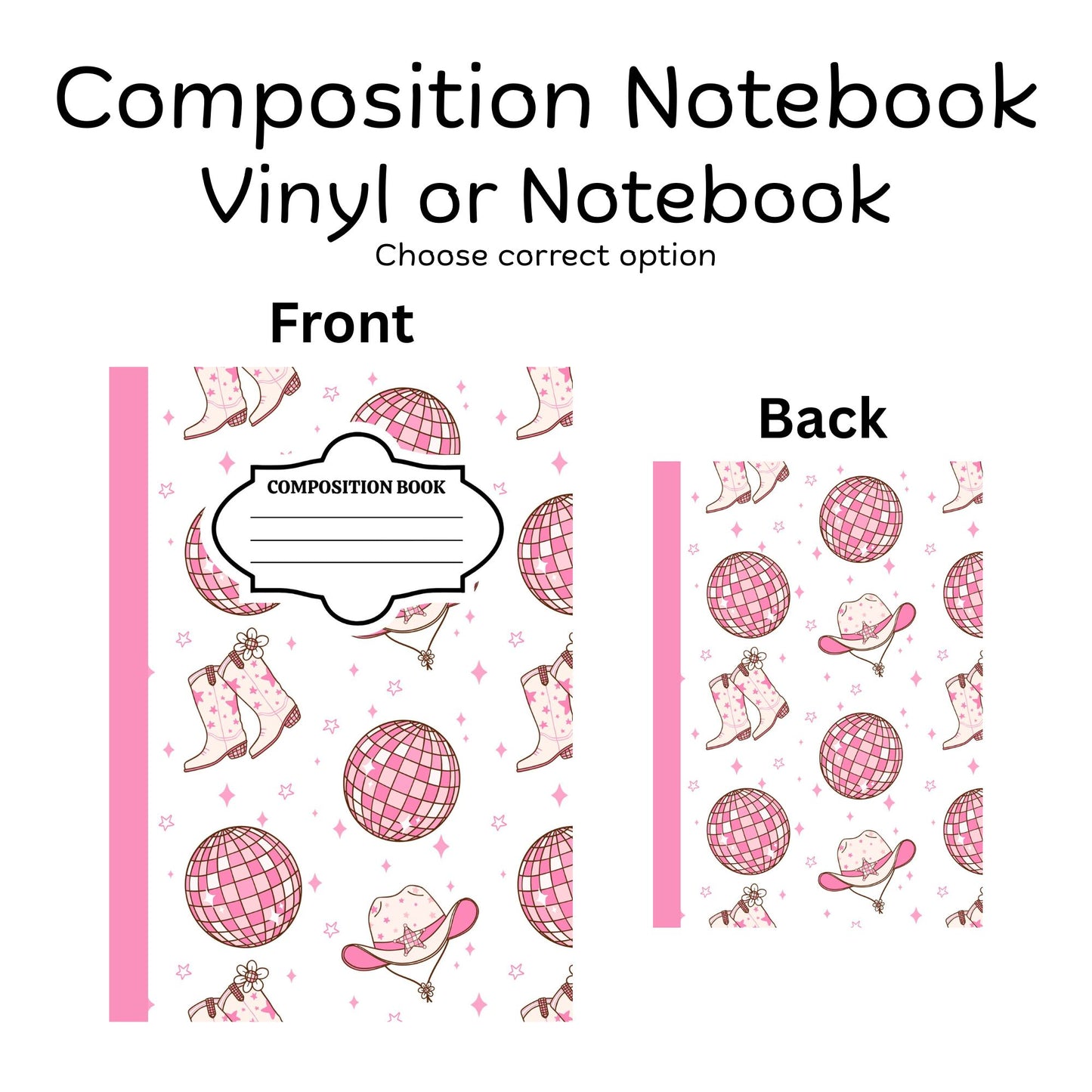 COMPOSITION VINYL OR NOTEBOOK - DISCO BOOTS