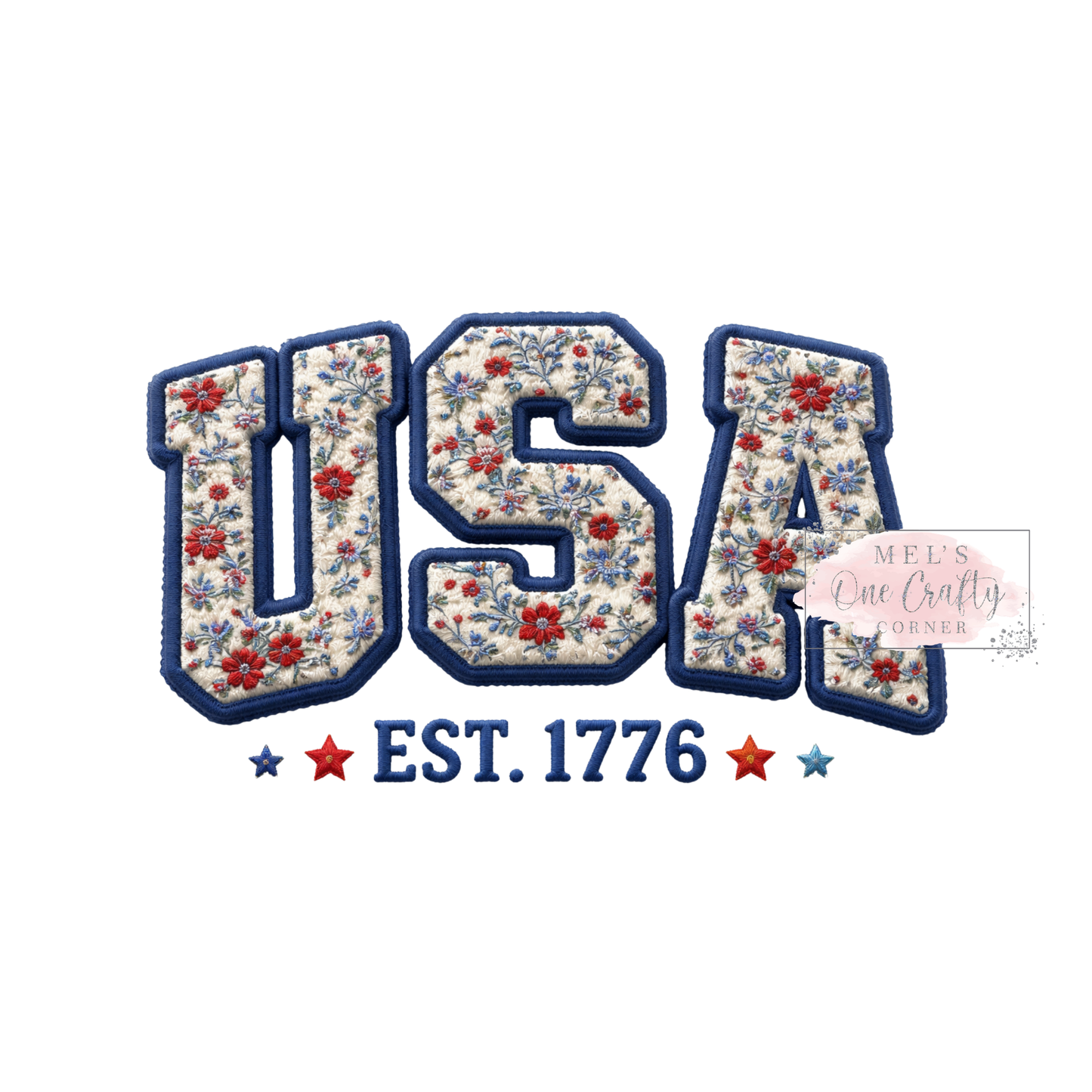 Faux Yarn USA - DTF Transfer