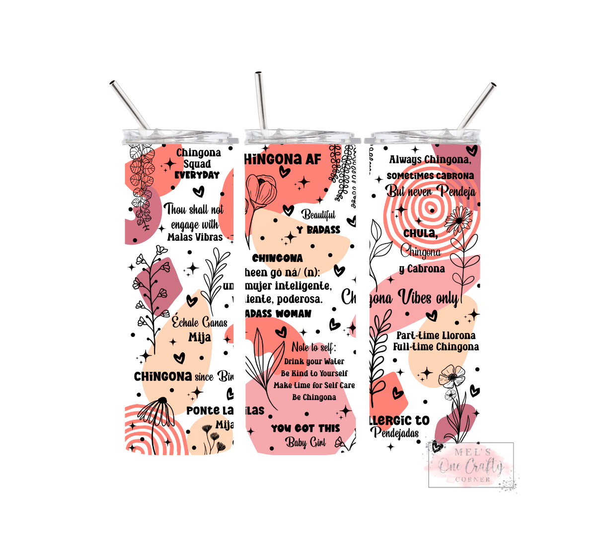 Sublimation Print Tumbler - Chingona Pink