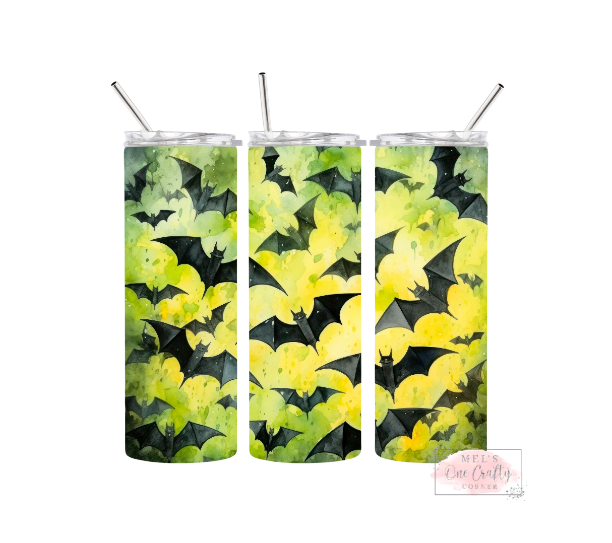Sublimation Print Tumbler - Green Bat