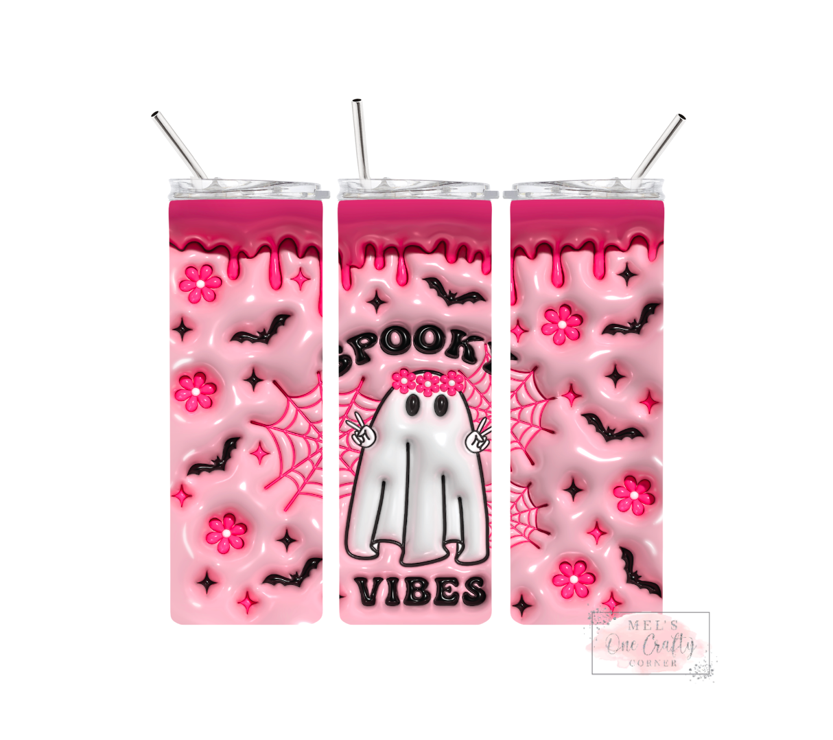 Sublimation Print Tumbler - Puff Spooky Vibes