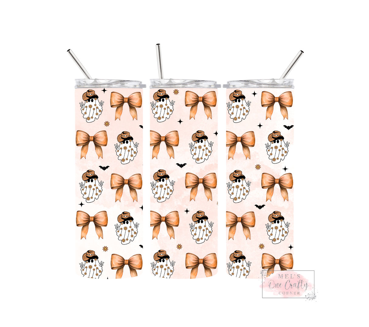 Coquette Ghost Boots Tumbler