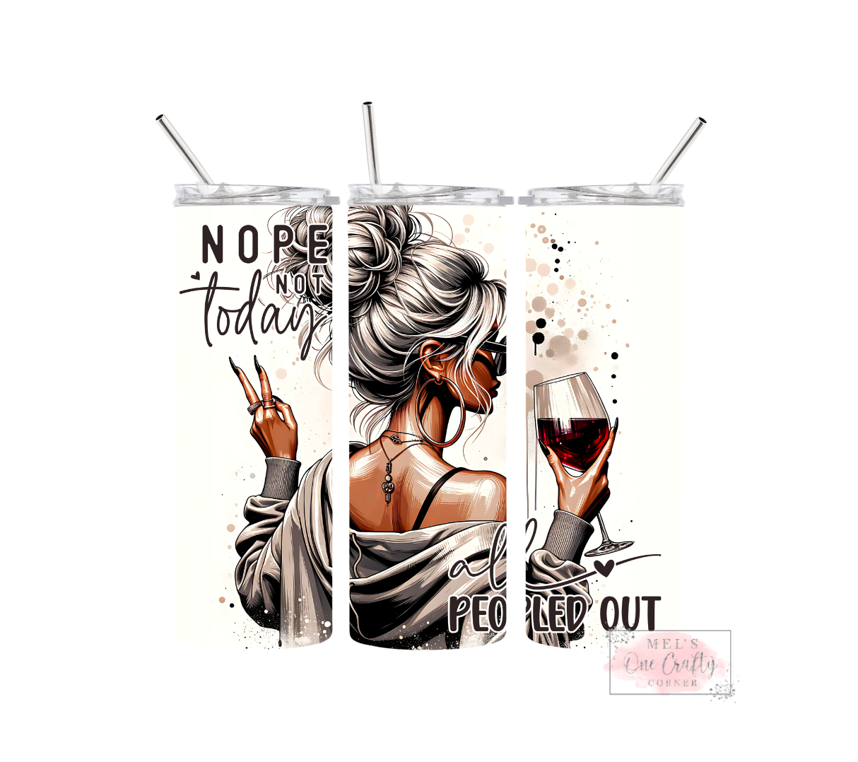 Sublimation Print Tumbler Wrap - Nope Not Today